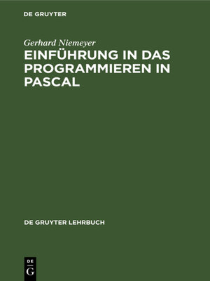 cover image of Einführung in das Programmieren in PASCAL